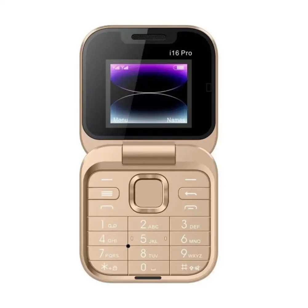 New I16 Pro Mini Dual SIM Folding Phone Video and Voice Player Magic Radio Phone Flip FM Box Mini Flash B4M3 M250327