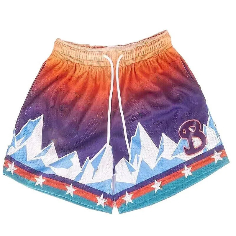 Fashionable casual shorts mens sweater trendy breathable quarter knee sports training basketball summer fitness 250326