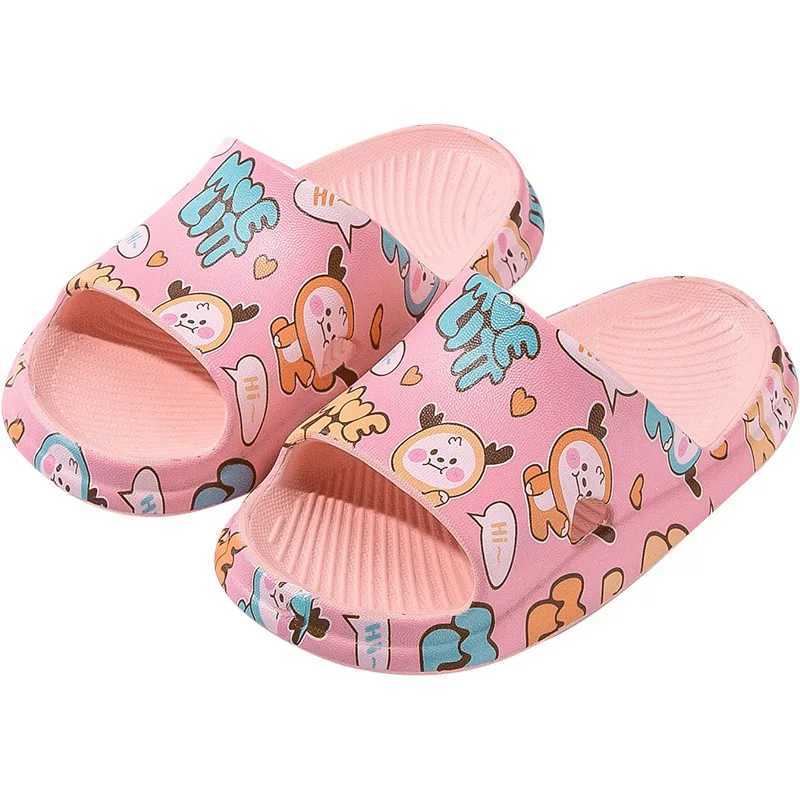 Slipper Childrens Slide Summer New Printing Cartoon Soft Bottom Boys and Girls Indoor Lights Baby Slide S25326