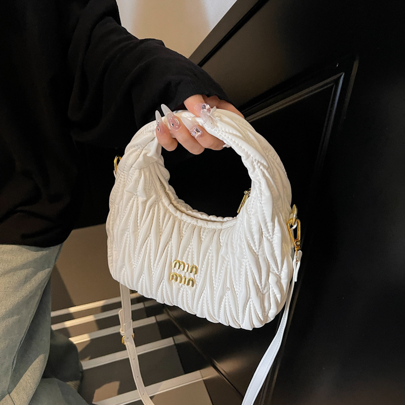 New fashion fold bag shoulder bag niche design casual simple fashion handbag crossbody bag 2025
