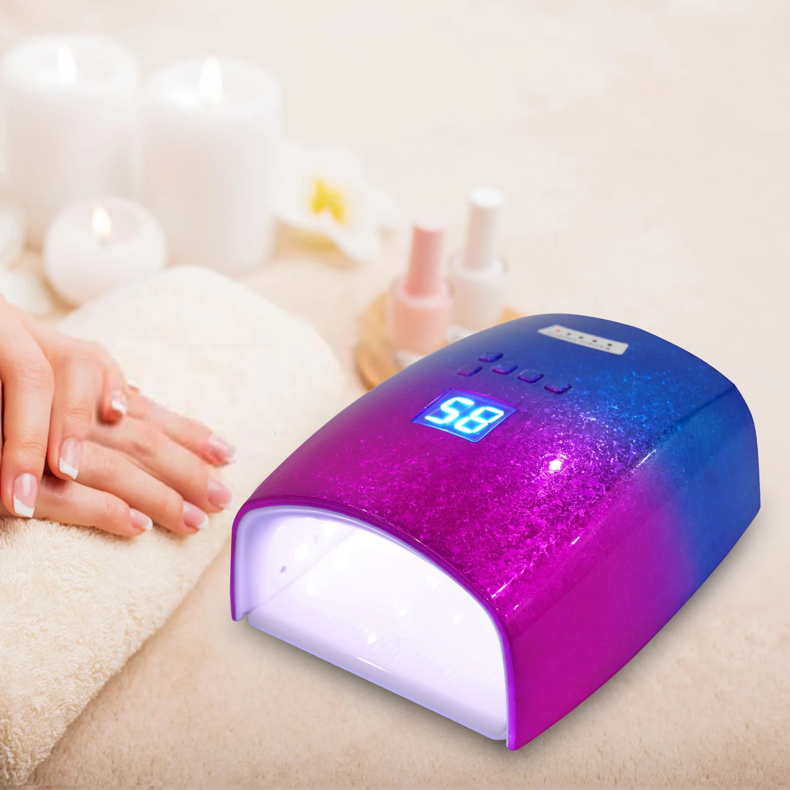 Nail dryer wireless charging control machine UVLED nail lamp timer automatic sensor beauty salon novice 250325