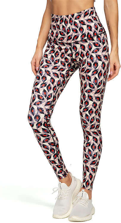 Women Yoga Pants Hot Selling Printed Waisted And High Elasticity Patchwork Sports Yoga Leggings YJ