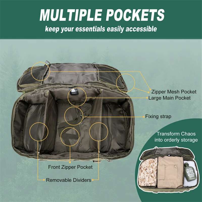 40L 60L 80L Large Duffle Tactical Backpack Outdoor Camping Bags Molle Men Backpacks Travel Bag For Hiking