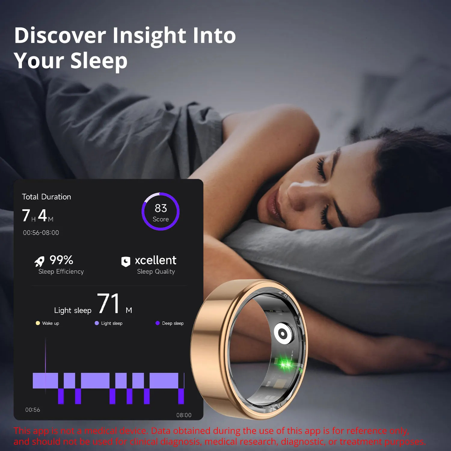 COLMI R02 smart ring with charging case suitable for women battery life of 39 days health monitor 5ATM waterproof 250322