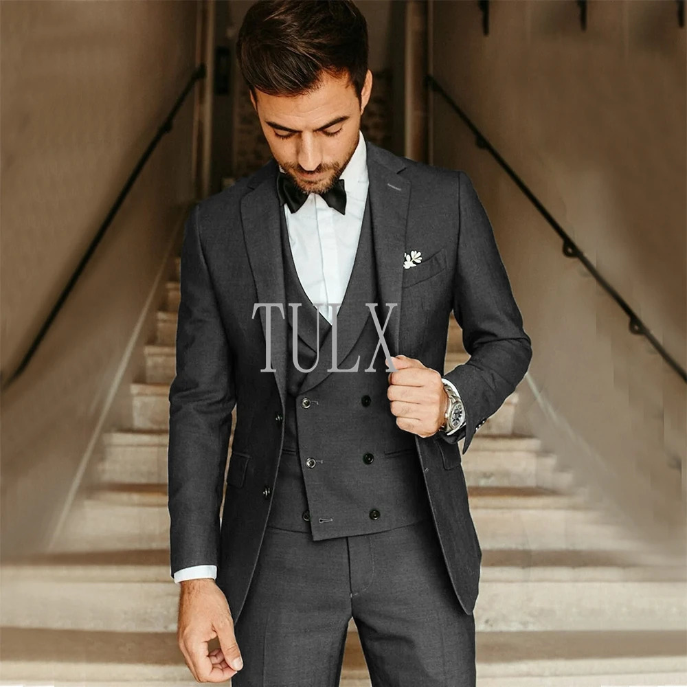 Mens suit Army green grooms evening gown party set ultrathin suitable for business casual jacket 3 pieces jacketvestpants 250326