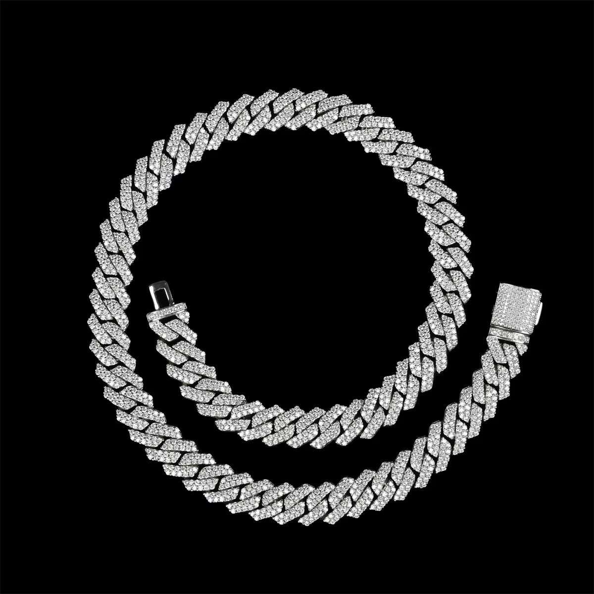 Plated Hip Hop Jewelry Necklace Cuba Link 14mm Wholesale Cuban Link Chain Gold Gift Hiphop Unisex Li Zircon Precious Metal Alloy