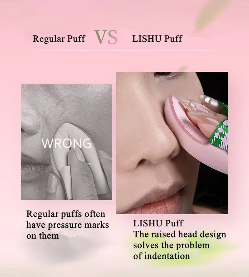 Lishu 3PCS Makeup Blender Puffs Foundation Contour Highlighter Eye Shadow Detail Makeup Sponge Applicator Wet Use Cosmetics Tool 250317