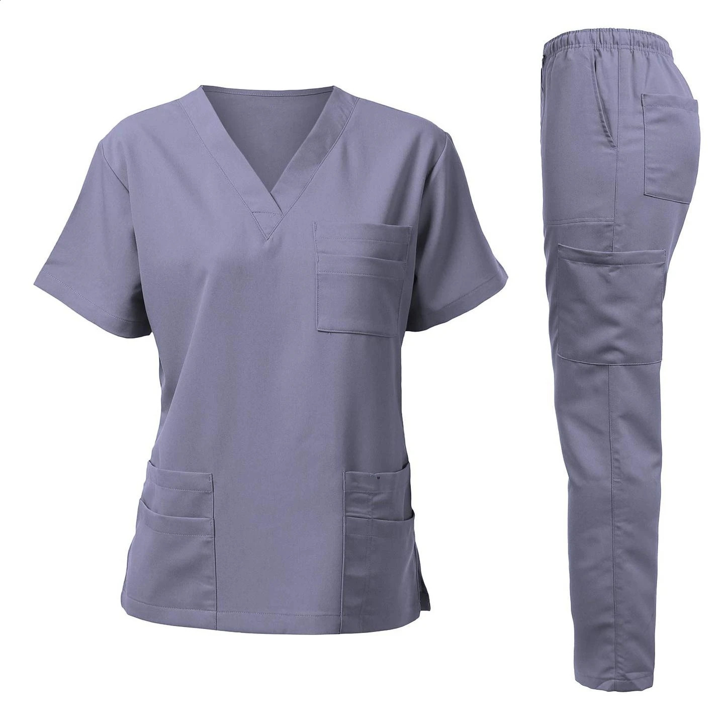 Wrinkle resistant washable soft fabric care washer hospital uniform top female jogging set nurse 250326