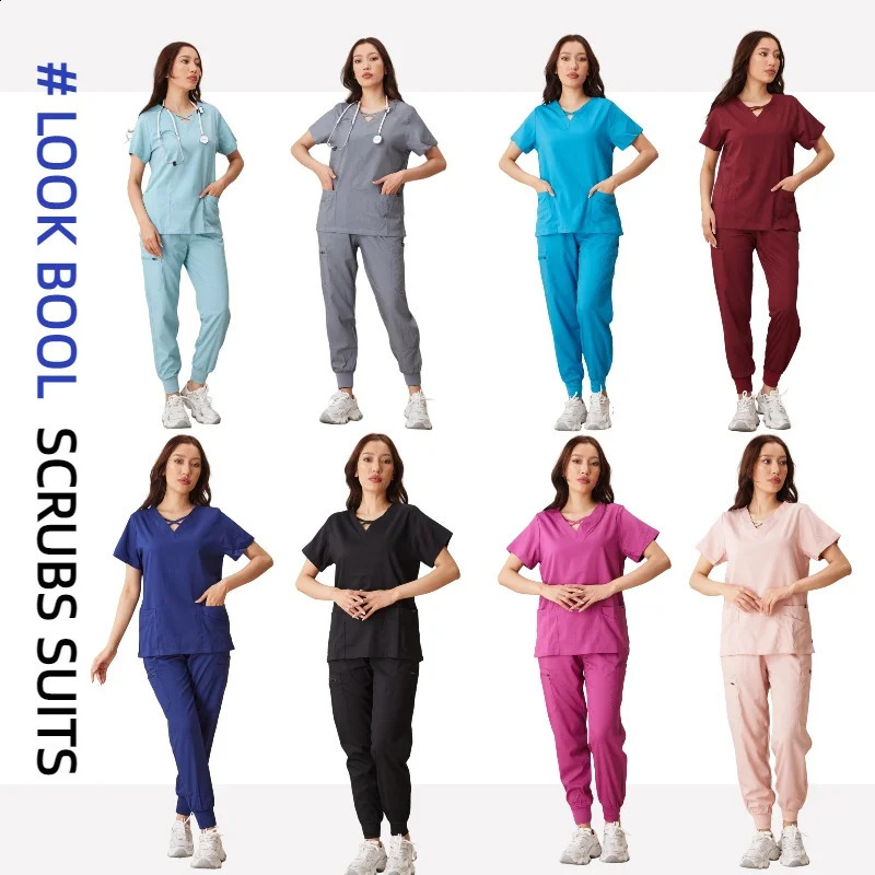 Uniform Womens Frostbite Set Nurse Beauty Salon Work Clothes Clinical Top Hydrotherapy Doctor Nursing 250326