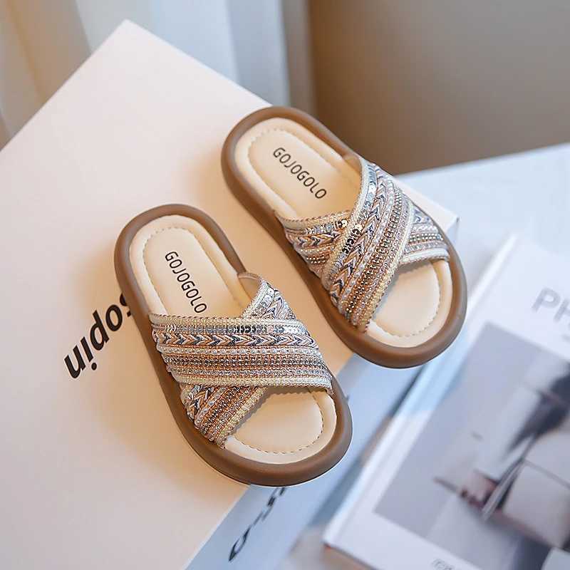 Slipper Baby child girl summer beach slide toddler ethnic style open toe slide S25326