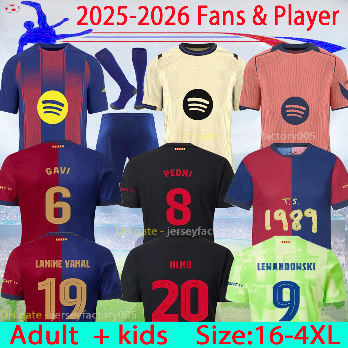 25 26 LEWANDOWSKI soccer jersey Cubarsi LAMINE YAMAL GAVI R. ARAUJO camiseta de futbol PEDRI FERRAN 2025 RAPHINHA football shirt men kids 16-4XL