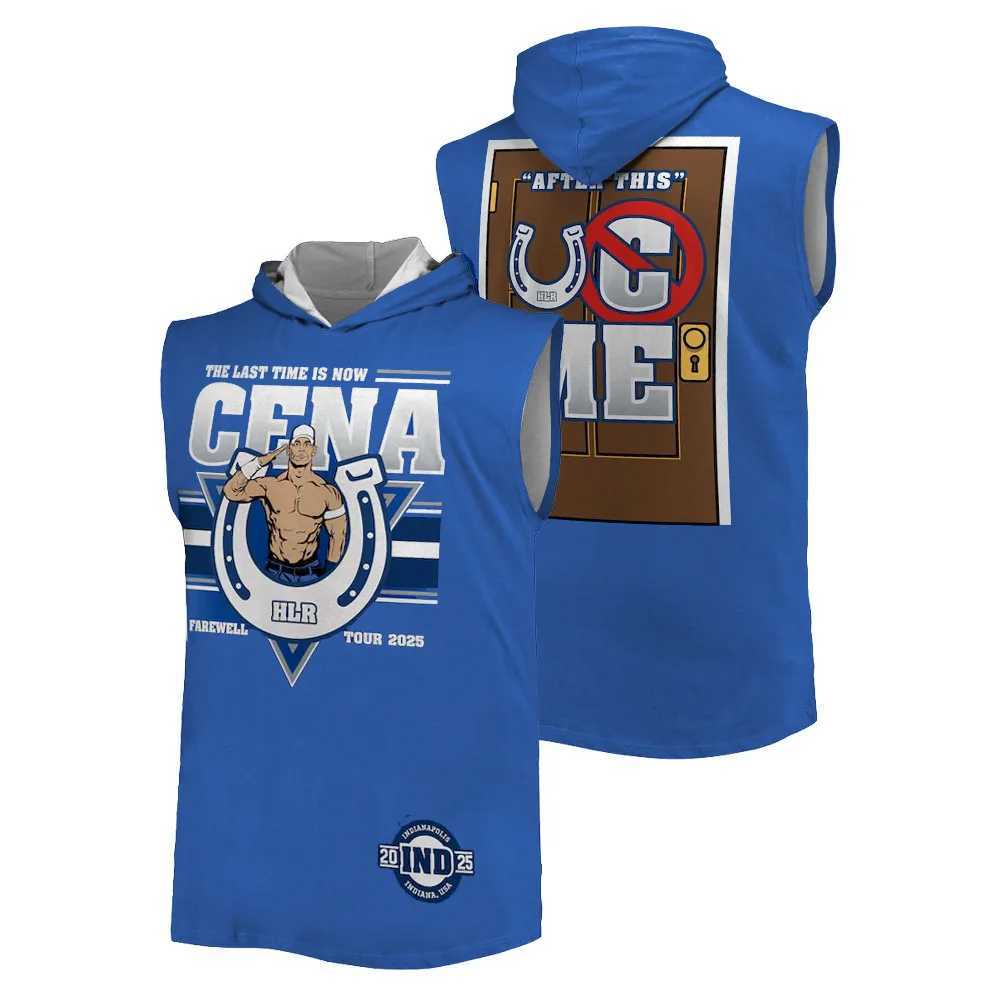 Mens Light Blue John Cena Farewell Tour 2025 Toronto Tank Top New Boxing Exhibition Outdoor Hoodie Mens Top X250327
