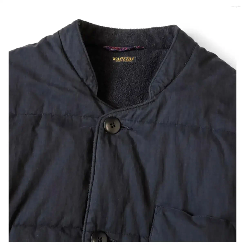 Men's Jackets KAPITAL Mid-Length Five-Panel Quilted Wrap Jacket Warmth Style Outerwear