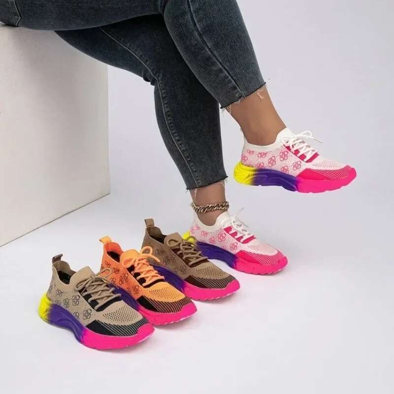 Breathable Mesh Platform New Increase Height Chunky Sneakers For Women Tenis Outdoor Women's Casual Running Shoes