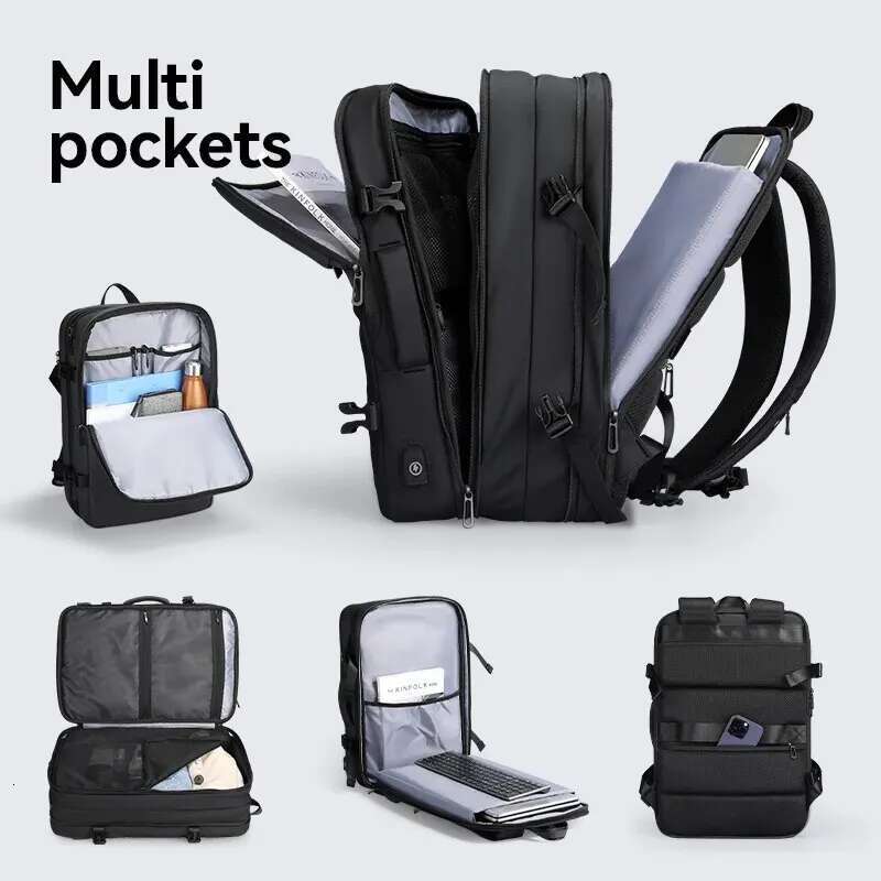 MARK RYDEN Large Travel Men Multi-Functional 39L Expandable Aire Approved 17.3Inch Laptop Backpack Ykk Zipper