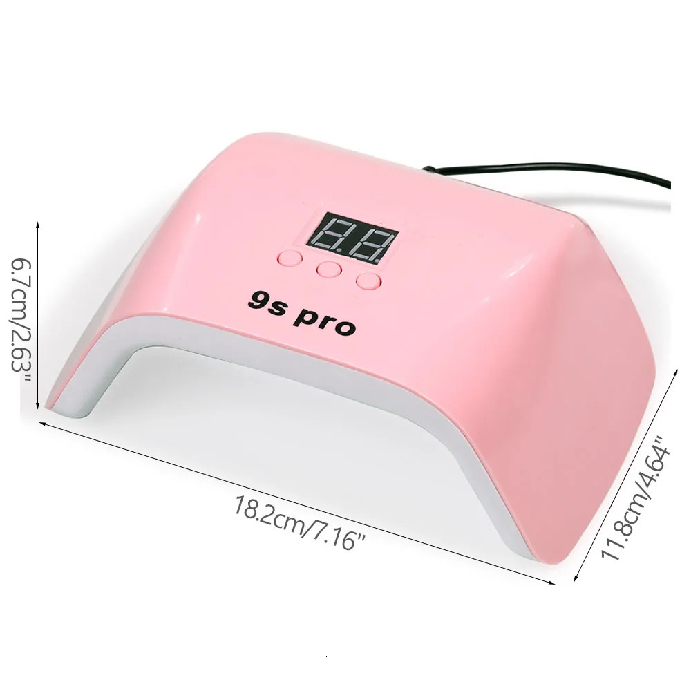 9SPro trapezoidal nail gel drying lamp 24 LED pearl potherapy machine professional manual tool integrated USB device 250325