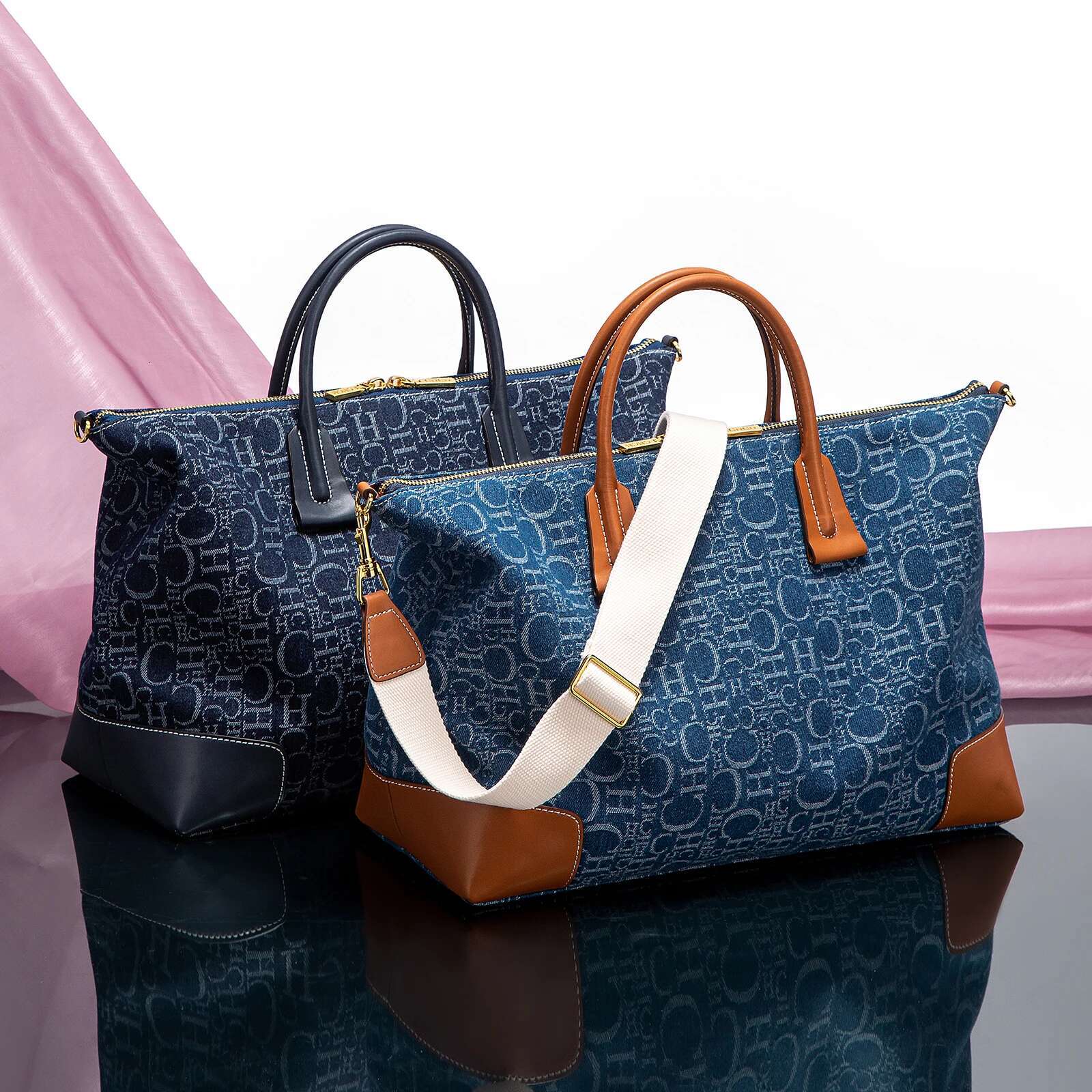 CH Handbag Brand Women's Letter Design Fashion Duffel Out Travel Multi-Use Durable Ladies Bag