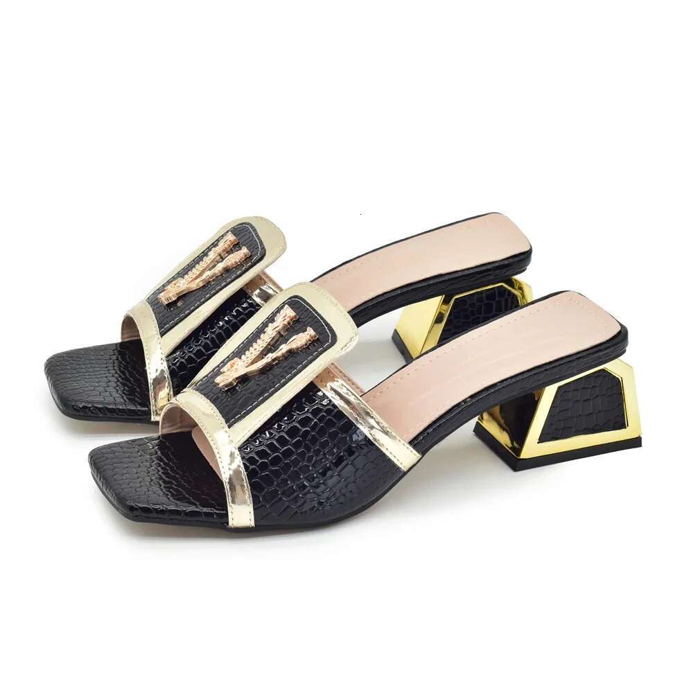 New Arrival Open Toe Ladies Shoes and Designer High Heels Sandals Slip on Nigerian Women Party Pumps