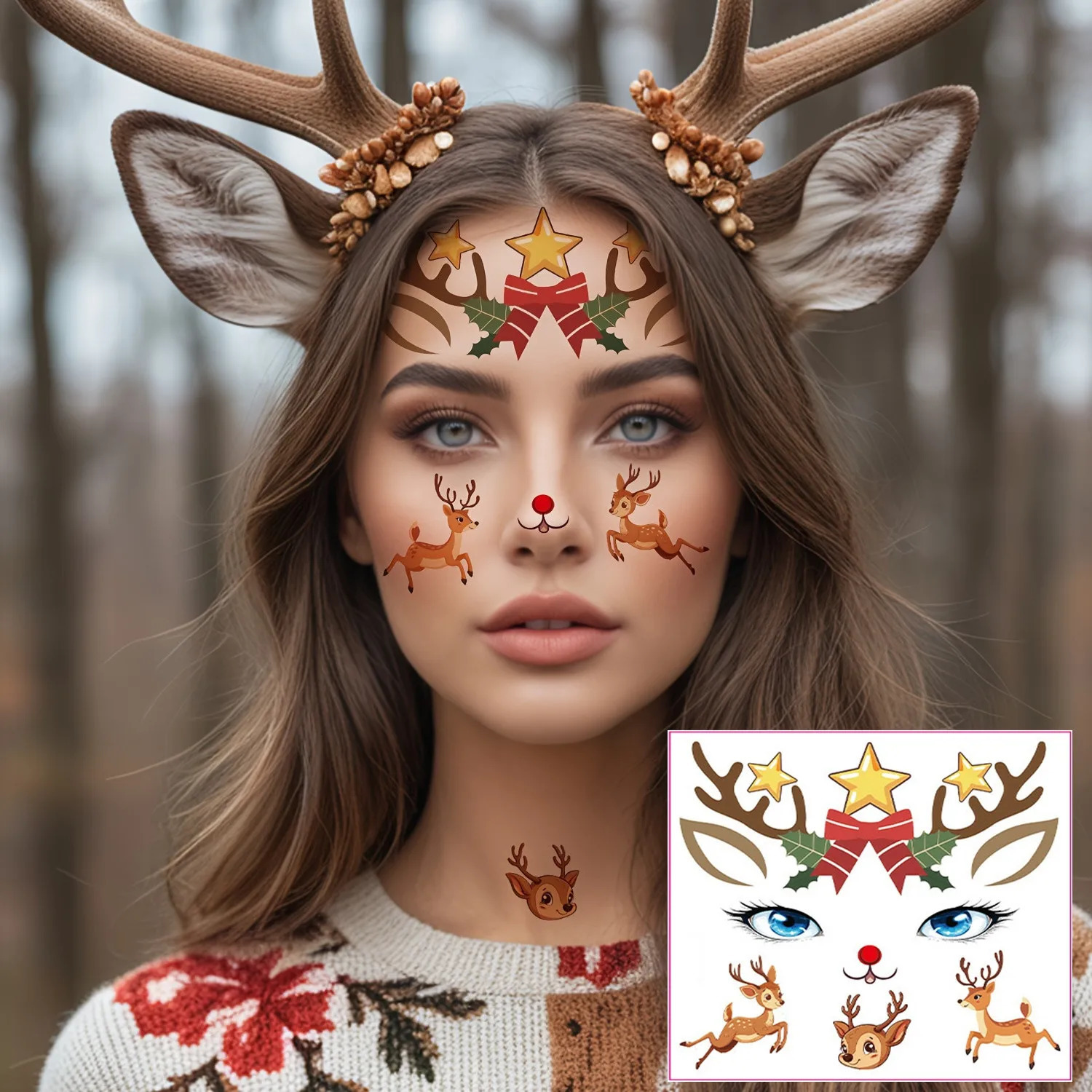 10 pos of tattoos for makeup party stage performances unicorn stickers cute cartoon animal waterproof temporary 250325