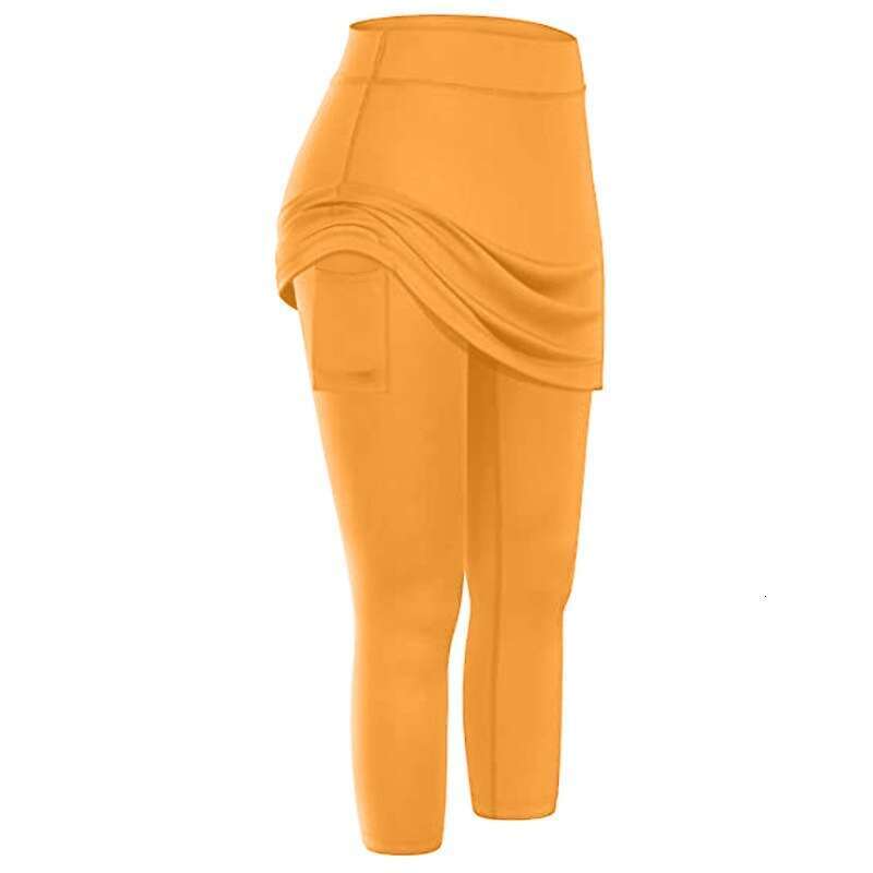Women Yoga Pants New Autumn And Winter Wearable Fake Two Piece Women S Casual Pocket Sports Fitness Running Yoga Tennis Short Skirt