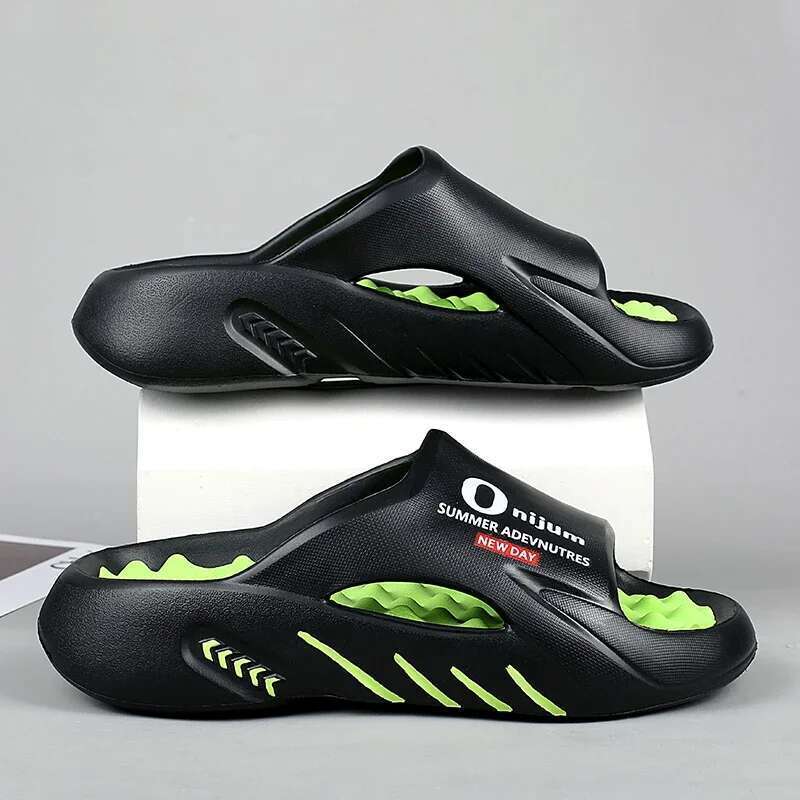 New Men Massage Slides Indoor Outdoor Sandals Beach Casual Shoes Comfortable Sole Men's Slippers Big Size 38-47