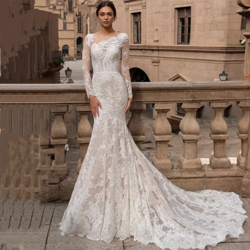 Mermaid Elegant Wedding Dresses With Sweetheart Sparkling Sequins Beads With Full 3D Appliques Pearls Backless Party Plus Size Custom Made vestido de 