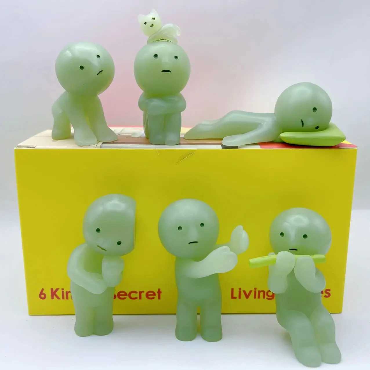 Smiski Luminous Elf Living Room Series Blind Box Luminous Doll Desktop Decoration Corner Biology Birthday Gift Toy X250327