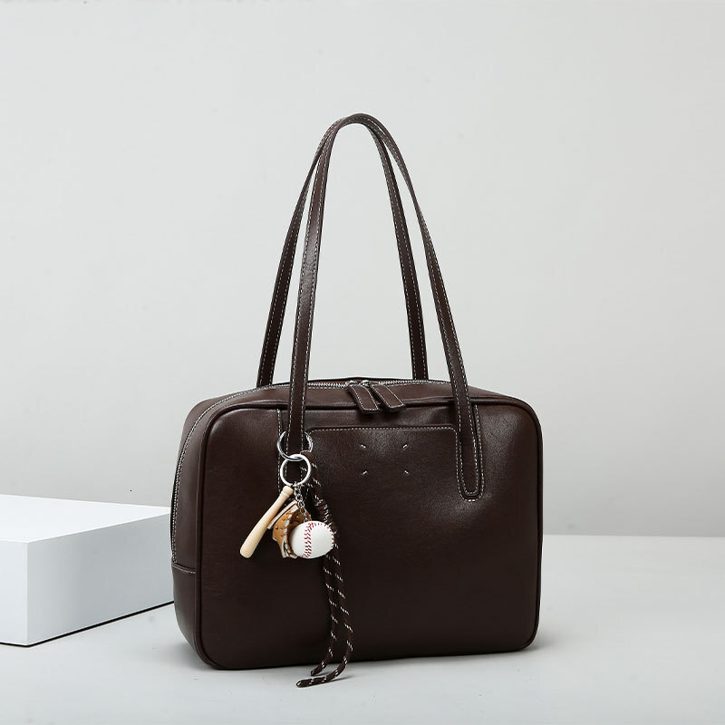 Shoulder Autumn Winter Fashion, Large Capacity Tote Bag, Simple And High-End Feeling, Bowling Bag For Women