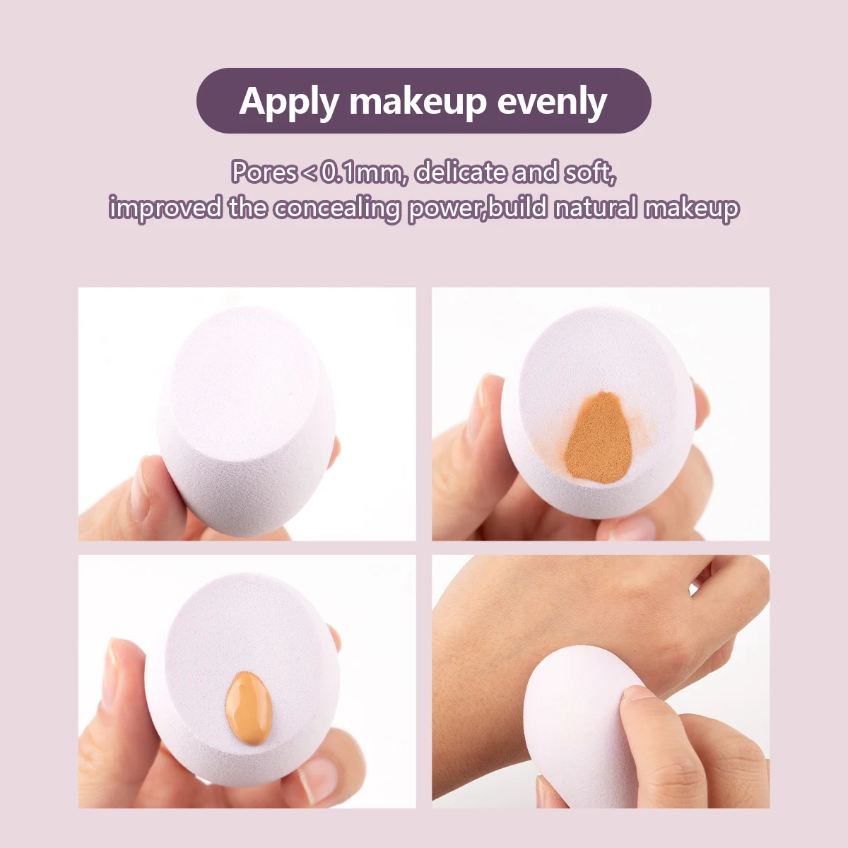 IMAGIC Sponge 4pcs/Set Makeup Puff Cosmetic Latex Soft Beauty Ball Foundation Powder With Box Wet and Dry Colorful Makeup Tool 250317