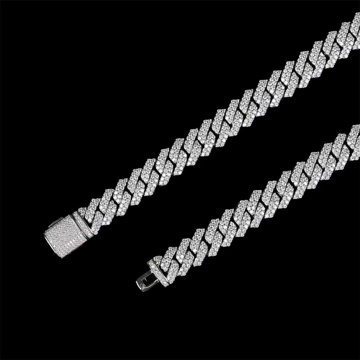 Plated Hip Hop Jewelry Necklace Cuba Link 14mm Wholesale Cuban Link Chain Gold Gift Hiphop Unisex Li Zircon Precious Metal Alloy