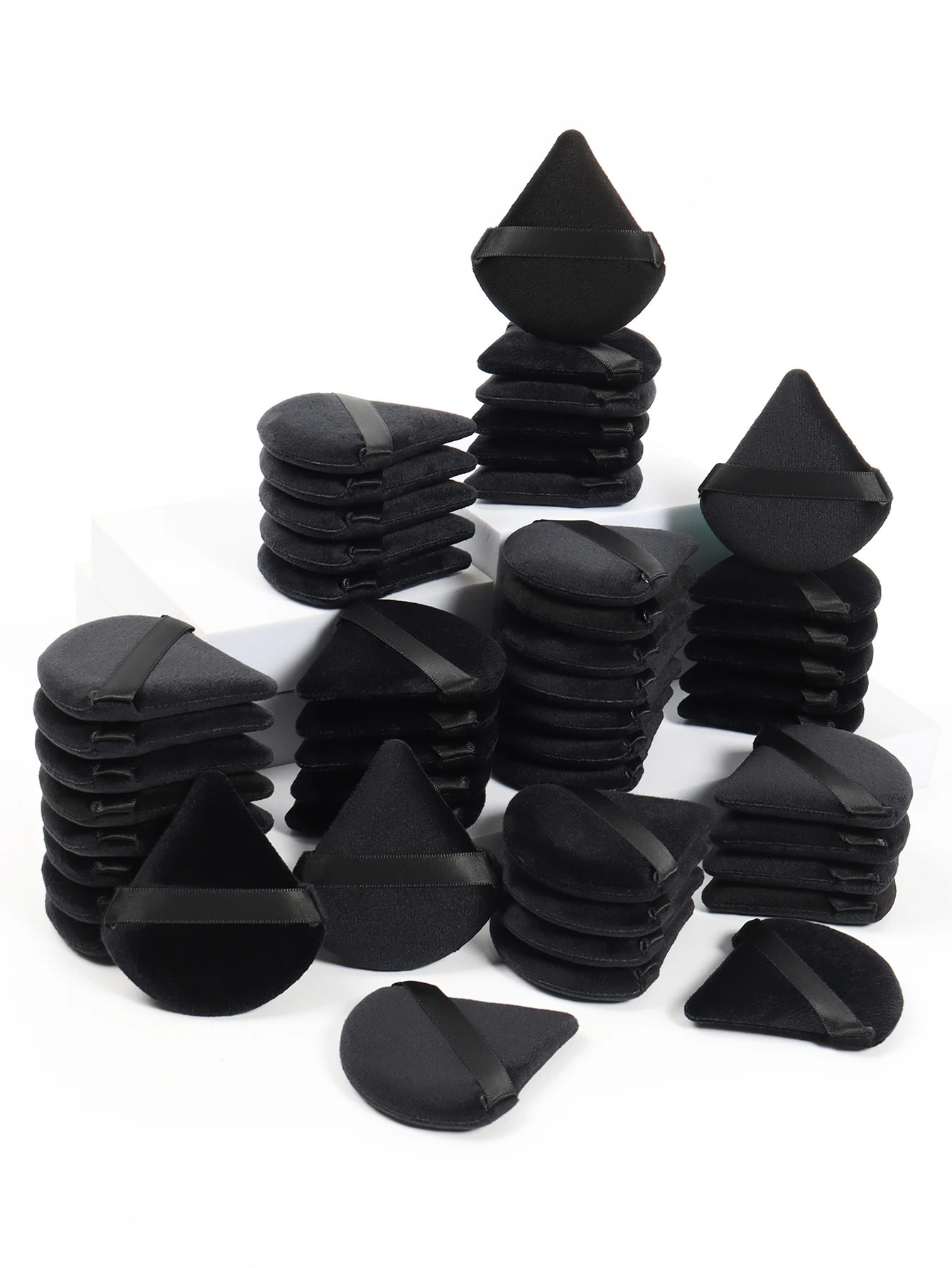 Black Triangle Powder Puff Makeup Sponge Soft Velvet Cosmetics Puff Mixer Beauty Foundation Make-Up Sponge Makeup Access 250317
