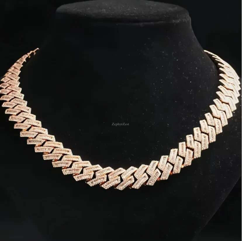 Cuban necklace DESIGNERS Pendant Vvs Moissanite Iced Out Sterg Sier Pass Dia Test Hip Hop Chains for Men Jewelery