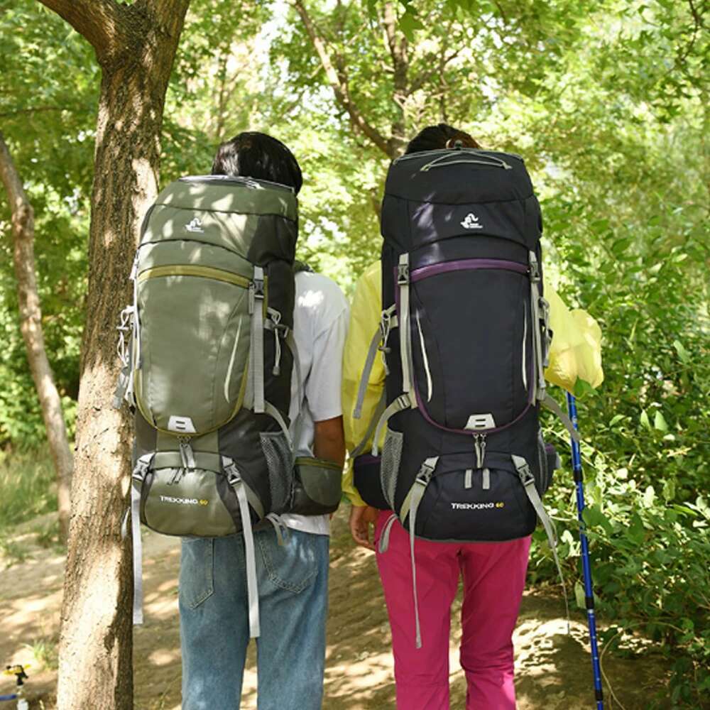 Men's 60L Large Mountaineering Climbing Hiking Camping Backpack Sport Outdoor Rucksack Bag Xa108y
