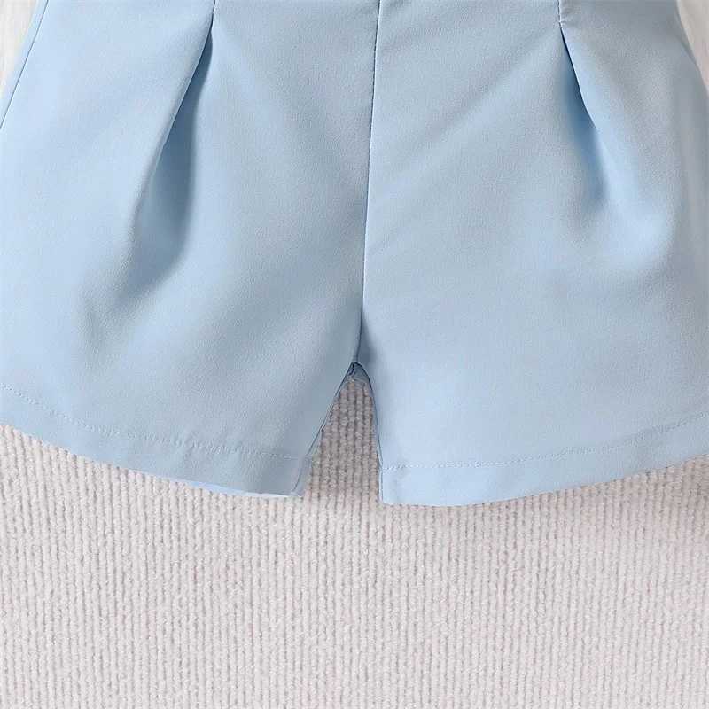 Pudcoco Childrens Baby Girls Summer Clothing Solid Color Sleeveless Front Bow Cami Top with Shorts 2-piece Set 18M-6TT250327