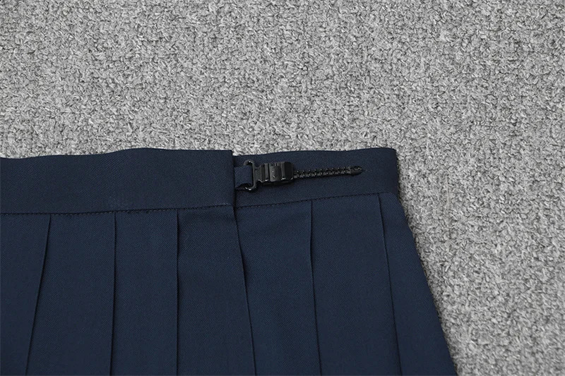 Japanese school dress sailor suit plain skiing Jk uniform college blue gray 4380cm long 250326