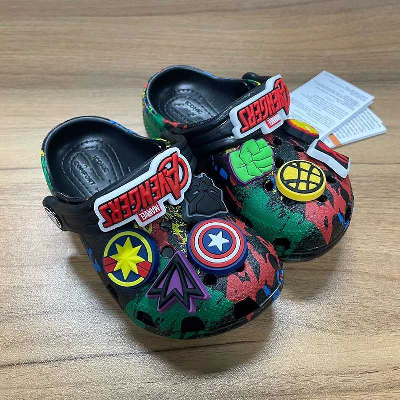 Slipper Miniso Hole sandals slippers Kawaii Eva anime home shoes outdoor casual breathable beach shoes summer slippers childrens gifts S25326