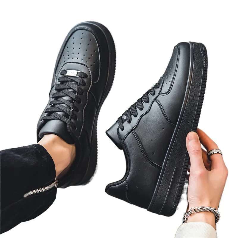 Autumn Sneakers Black Breathable Sport Trendy Kitchen Casual Rubber Outsole Winter Seaso n Men's Sho es
