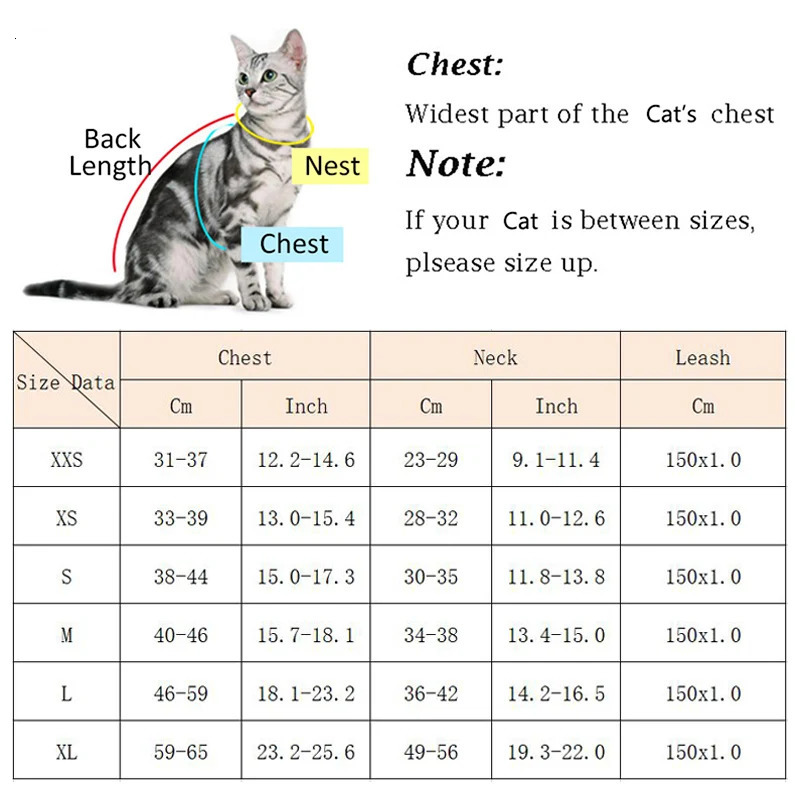 Upgrade Cat Puppy Harness and Leash Sets Winter Warm Pet Reflective Harnesses Vest for Cats Kitten Small Dogs Yorkshire 250326