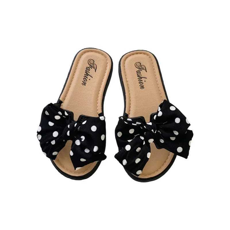 Slipper New Bow Open Toe Slide Sandals Non slip Flip Cover Childrens Home Slide Childrens Summer Cute Beach Slide S25326