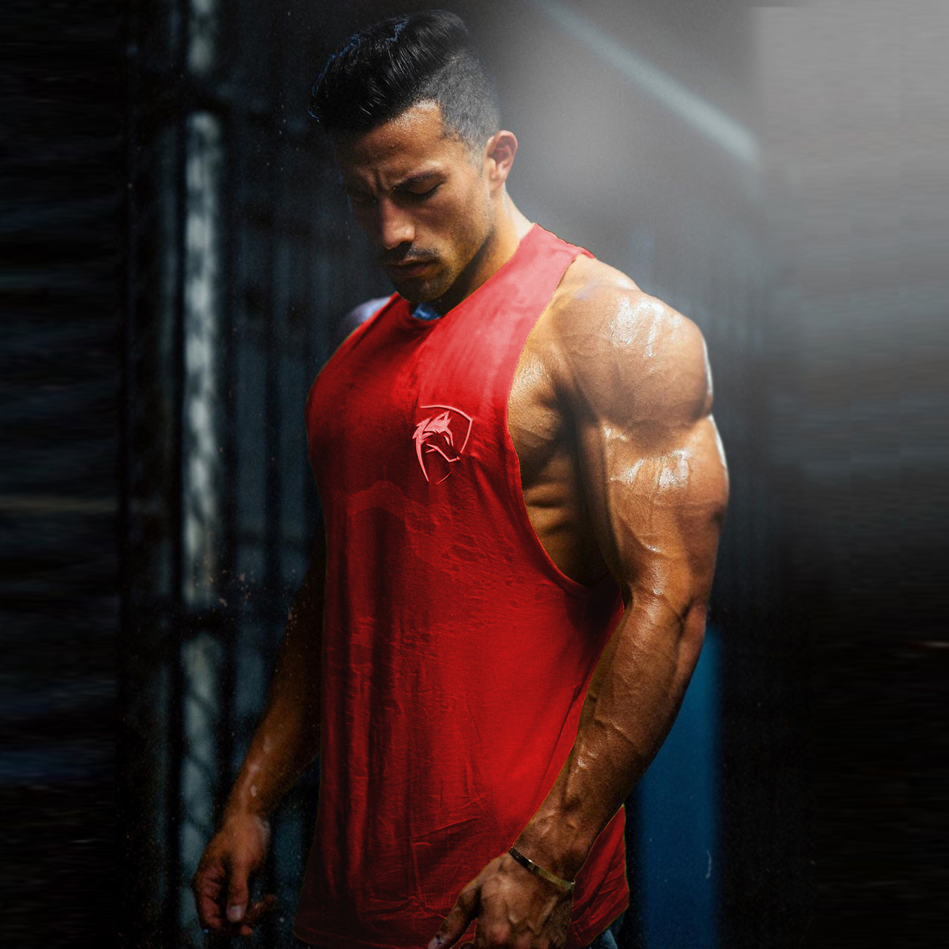 Muscle Fitness Brother Mens Summer Sports Leisure Running Mesh Speed Drying Sleeveless Tank Top