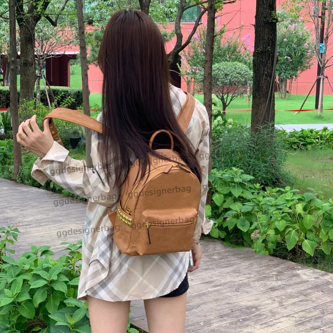 Designer Backpack Genuine Leather Shoulder Print Classic School bag Women Men Travel backpack Small Large White Black bag Suitable for Both Outdoors and Daily Use