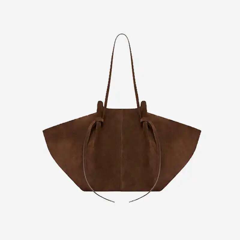 Vintage Suede Tote Bag For Women Large Capacity Shoulder Bags Maillard Autumn And Winter Lady Handbags Big Shopper Purses 2024