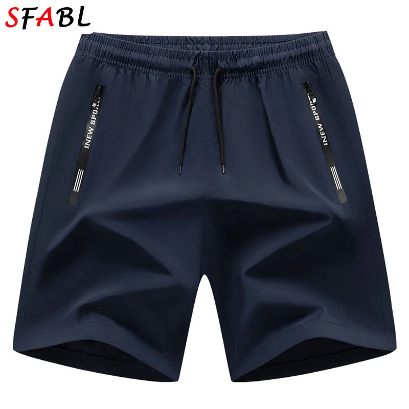 Summer Breathable Sports Shorts Casual Mens Quickdrying Elastic Running Fitness Black Men Beach Short Pants Male 250322