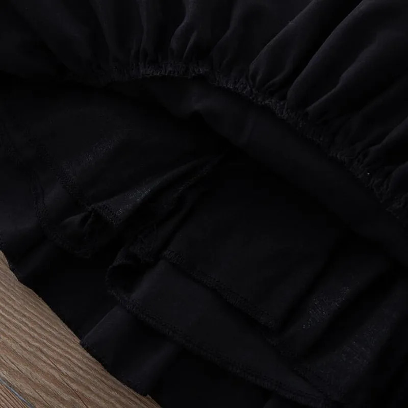 3-12 Years School Girls White Black High Waist Pleated Skirt Toddler Teenage Girl Short Skirts Kids Skirts Children Clothes 250326