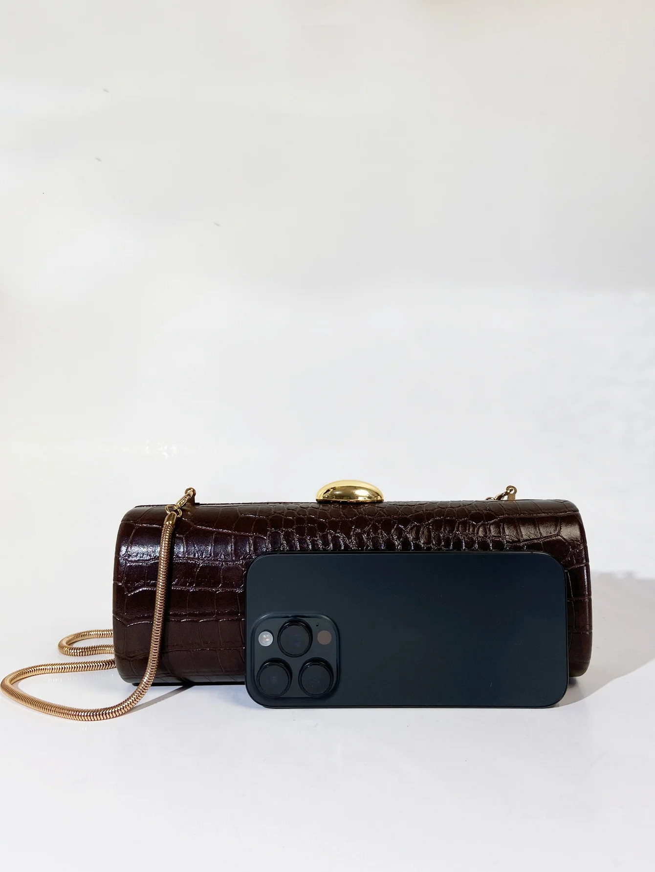 PU leather deep red brown shoulder messenger travel wedding party womens box club handbag bag 250326