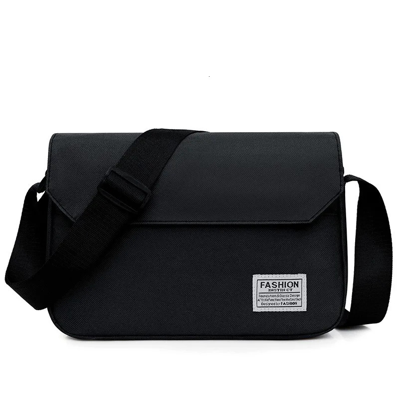 Black Ten Font Mens Casual Bag Fashion Sports Shoulder Student Korean Messenger Mobile 250326