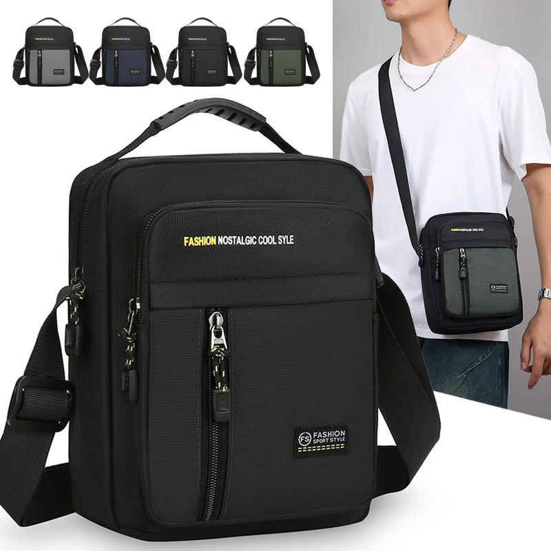 Mens cross bag single shoulder large capacity storage fashionable multi pocket business 250326