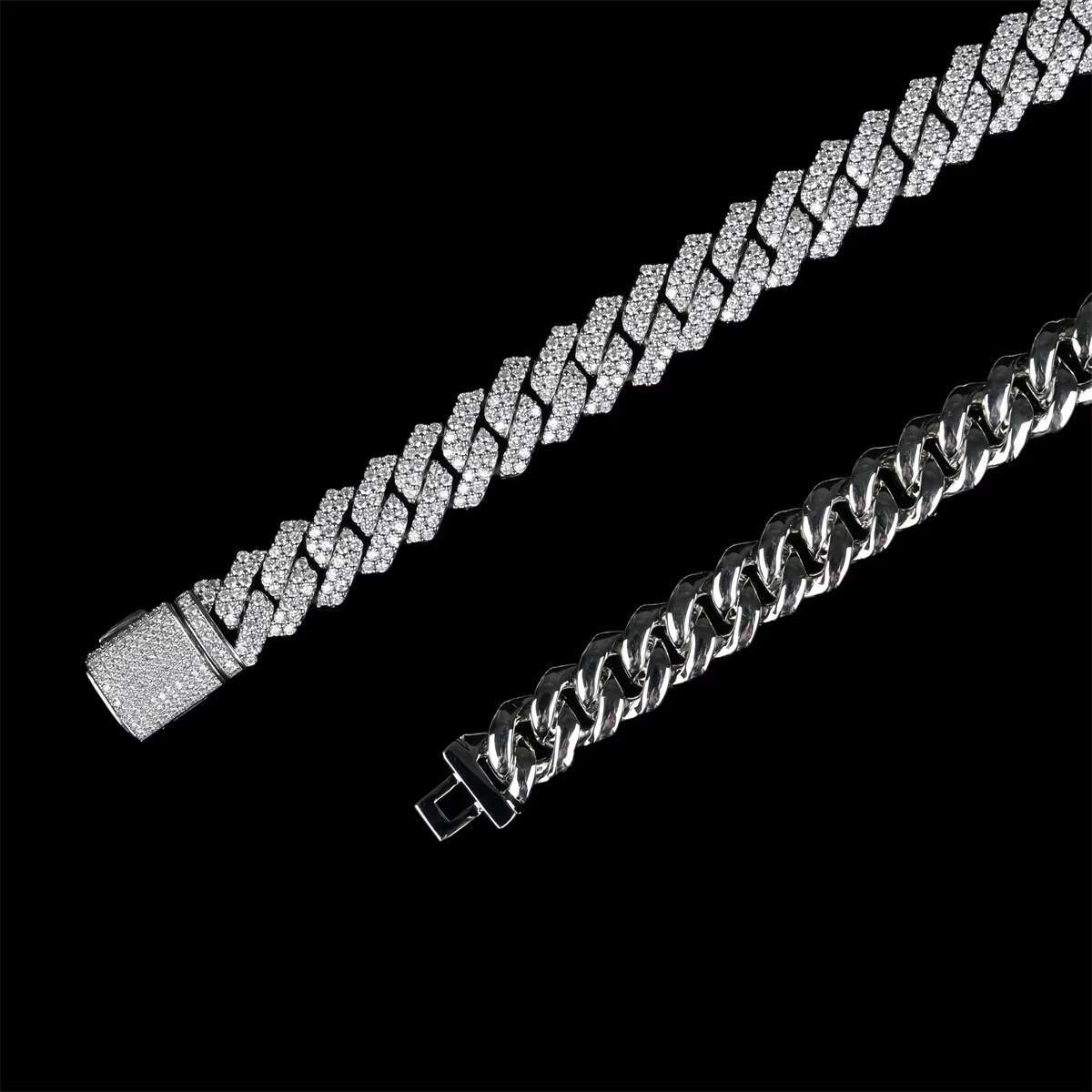 Plated Hip Hop Jewelry Necklace Cuba Link 14mm Wholesale Cuban Link Chain Gold Gift Hiphop Unisex Li Zircon Precious Metal Alloy