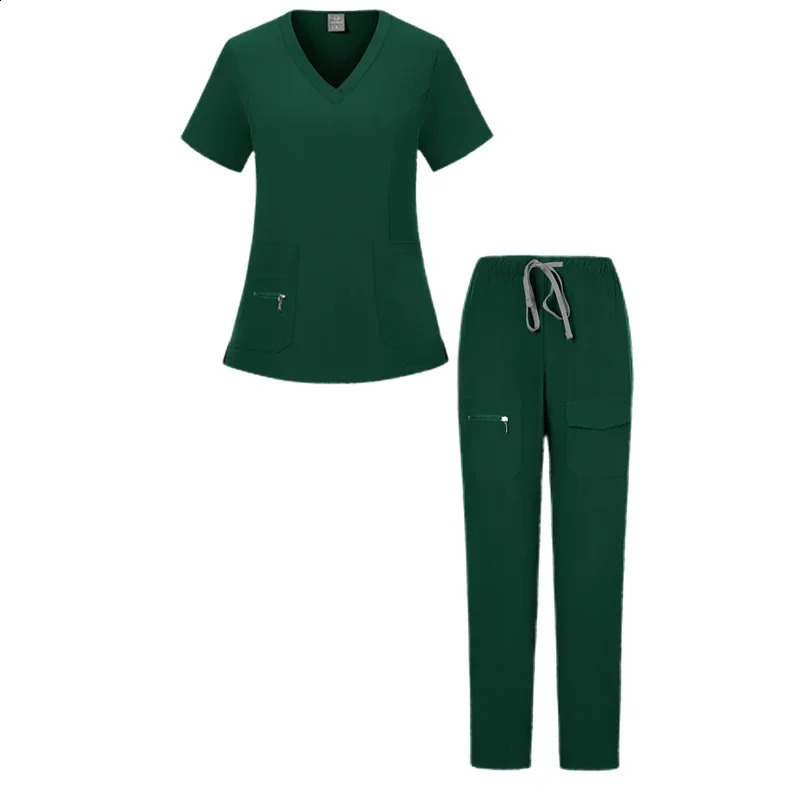 Multi color uniform womens washer set top pants nurse accessories dental clinic beauty salon hospital work clothes 250326