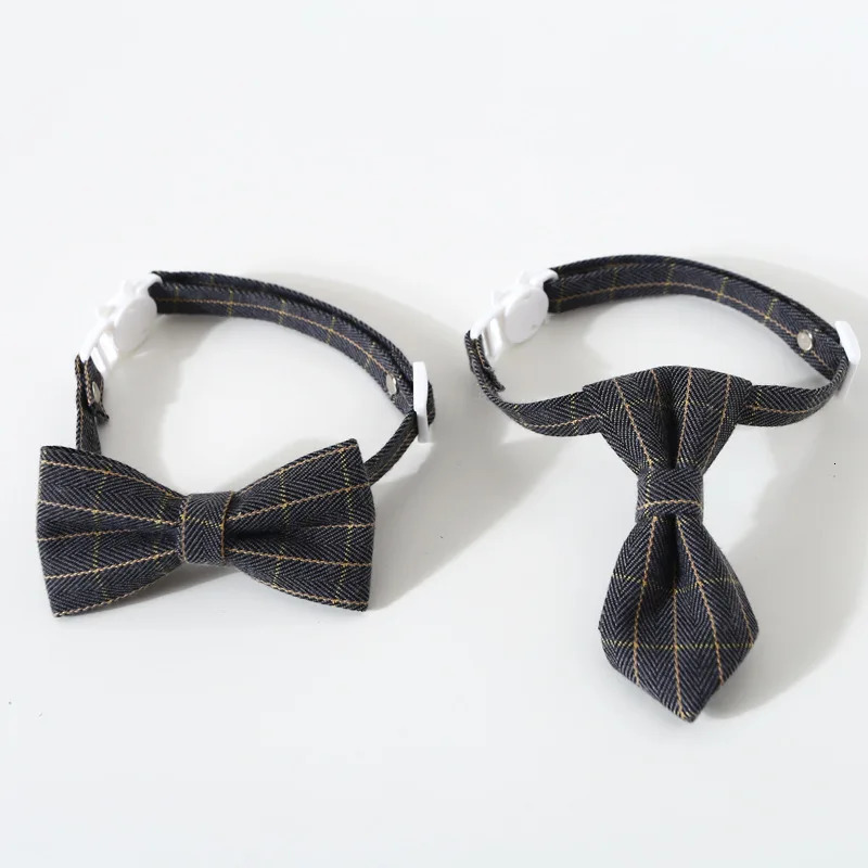 Pet Bow Tie Adjustable Cat Neck Tie Puppy Costume Breakaway Small Dogs Bowtie Collar Cats Grooming Ties Party Accessories 250326